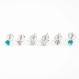 BRINCO TRIO 3MM PONTO DE LUZ COLORIDO