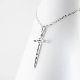 COLAR CORRENTE 3x1 CRUCIFIXO CRAVEJADO ZIRCONIA NEGRA