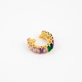 PIERCING FAKE COM PEDRAS COLORIDAS