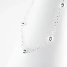 PULSEIRA BOLINHA 3MM COM CORRENTE CARTIER 15CM