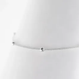 PULSEIRA INFANTIL BOLINHA CORRENTE GRUMET 13CM