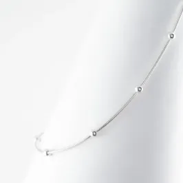TORNOZELEIRA BOLINHA CORRENTE RABO DE RATO 24CM