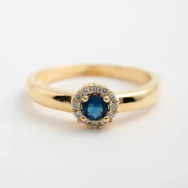 ANEL SOLITARIO CRAVEJADO PEDRA CORES VARIADAS