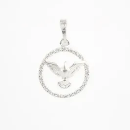 PINGENTE ESPIRÍTO SANTO MANDALA CRAVEJADO