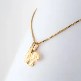 CONJUNTO UNICORNIO LISO GARGANTILHA E BRINCO