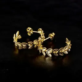 ARGOLA MEIA FIO FOLHA