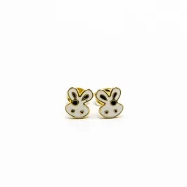 BRINCO COELHO ESMALTADO BRANCO
