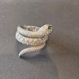 ANEL COBRA SERPENTE CRAVEJADO