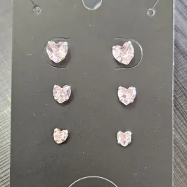 BRINCO TRIO PONTO DE LUZ ROSA CORAÇÃO P M G