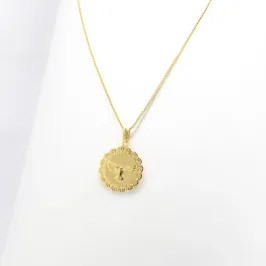 GARGANTILHA CIRCULO COM ESPIRITO SANTO