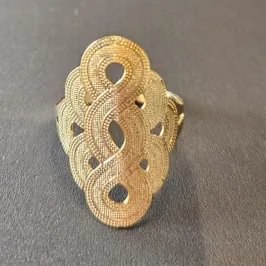 ANEL GRANDE DESENHO INFINITO FOSCO