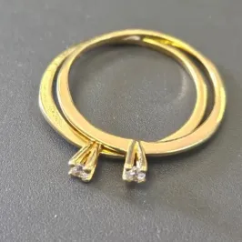 ANEL PONTO DE LUZ 4 GARRAS FIO QUADRADO