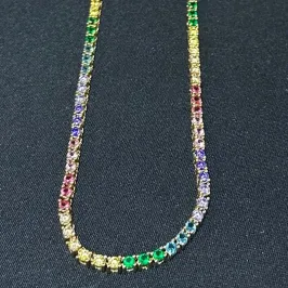 CORRENTE RIVIERA 45 CM PEDRAS COLORIDAS