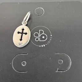 PINGENTE MEDALHA OVAL CRUZ