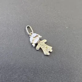 PINGENTE MENINA CABEÇA MÓVEL