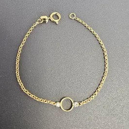 PULSEIRA INFANTIL CIRCULO VAZADO COM 2 PONTO DE LUZ