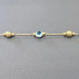 PULSEIRA OLHO GREGO NO CENTRO E 6 BOLINHAS