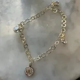 PULSEIRA PONTO DE LUZ E MEDALHA DE SAO BENTO