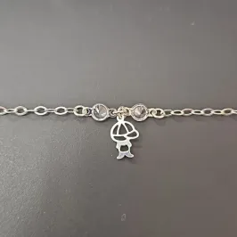 TORNOZELEIRA MENINO PENDURADO 2 PEDRAS