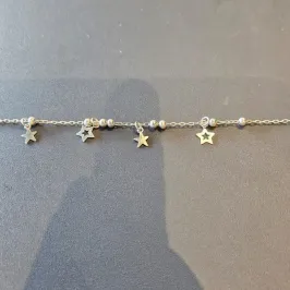 TORNOZELEIRA PENDURADA ESTRELA E BOLA
