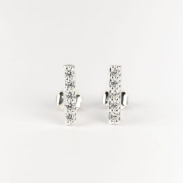 BRINCO EAR CUFF RETANGULAR 5 PEDRAS