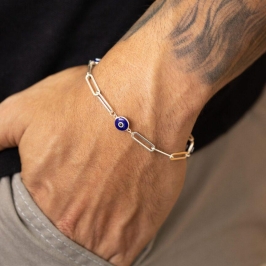 PULSEIRA OLHO GREDO ELO CADEADO ALONGADO