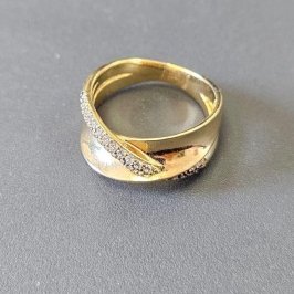 ANEL CRUZADO LISO E CRAVEJADO