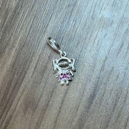 BERLOQUE CRAVEJADO ROSA MENINA