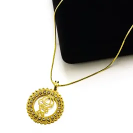 GARGANTILHA MEDALHA MENINO TRABALHADO COM PEDRAS