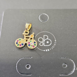 PINGENTE BICICLETA CRAVEJADO CORES VARIADAS