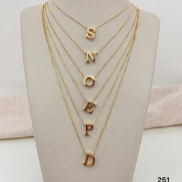 GARGANTILHA LETRA D LISA