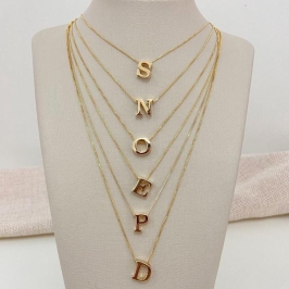 GARGANTILHA LETRA S LISA