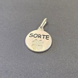 PINGENTE MEDALHA  TREVO DA SORTE