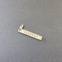 PINGENTE RETANGULAR LISO PALAVRAS VARIADAS