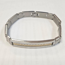 PULSEIRA AÇO FIO DOURADO