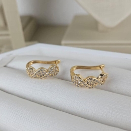 ARGOLA 2CM TRANÇADA CRAVEJADA COM MICROZIRCONIA