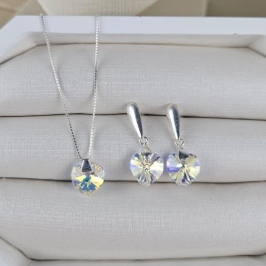 CONJUNTO CORAÇAO SWAROVSKI