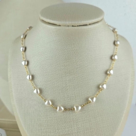 GARGANTILHA CARTIER COM CORAÇÕES PÉROLA