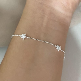 PULSEIRA 3 ESTRELAS CRAVEJADAS COM EXTENSOR
