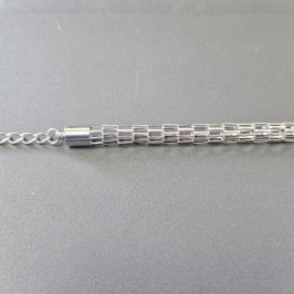 PULSEIRA BANHO DE RODIO TUBO VAZADO