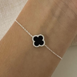PULSEIRA TREVO PRETO COM EXTENSOR
