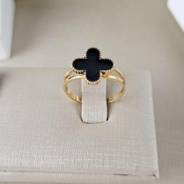 ANEL DUPLO TREVO VIRGÍNIA PRETO