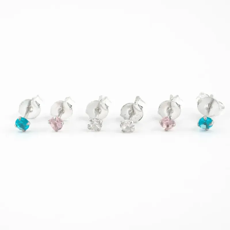 BRINCO TRIO 3MM PONTO DE LUZ COLORIDO