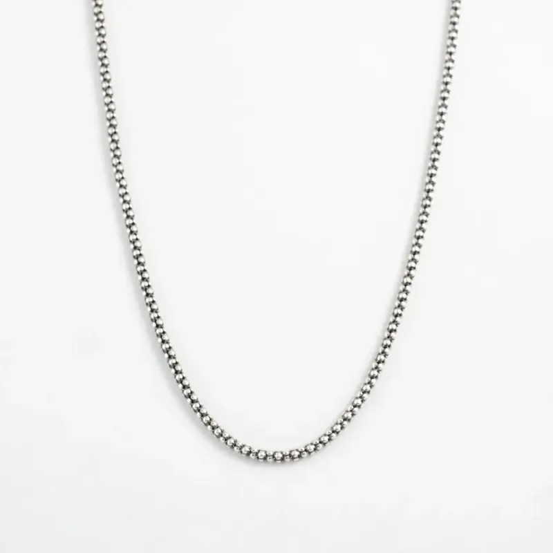 CORRENTE PIPOCA PRATA DE BALI 80CM 2,5MM