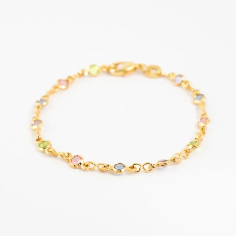 PULSEIRA COM ZIRCONIAS COLORIDAS
