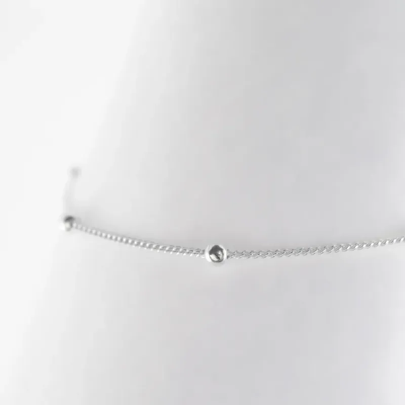 PULSEIRA INFANTIL BOLINHA CORRENTE GRUMET 13CM
