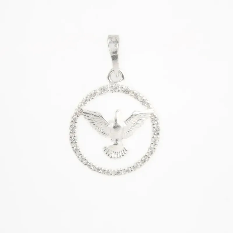 PINGENTE ESPIRÍTO SANTO MANDALA CRAVEJADO