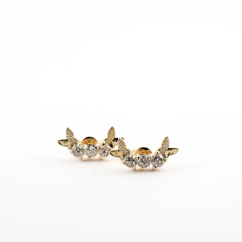 BRINCO EAR CUFF 3 PEDRAS