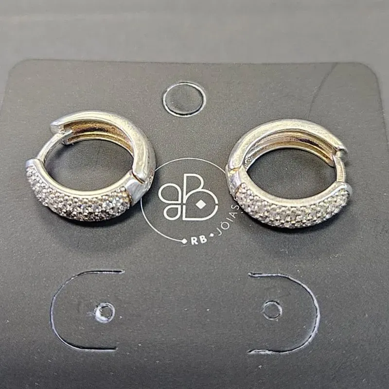 ARGOLA CLICK CRAVEJADO 1,4 CM 5MM