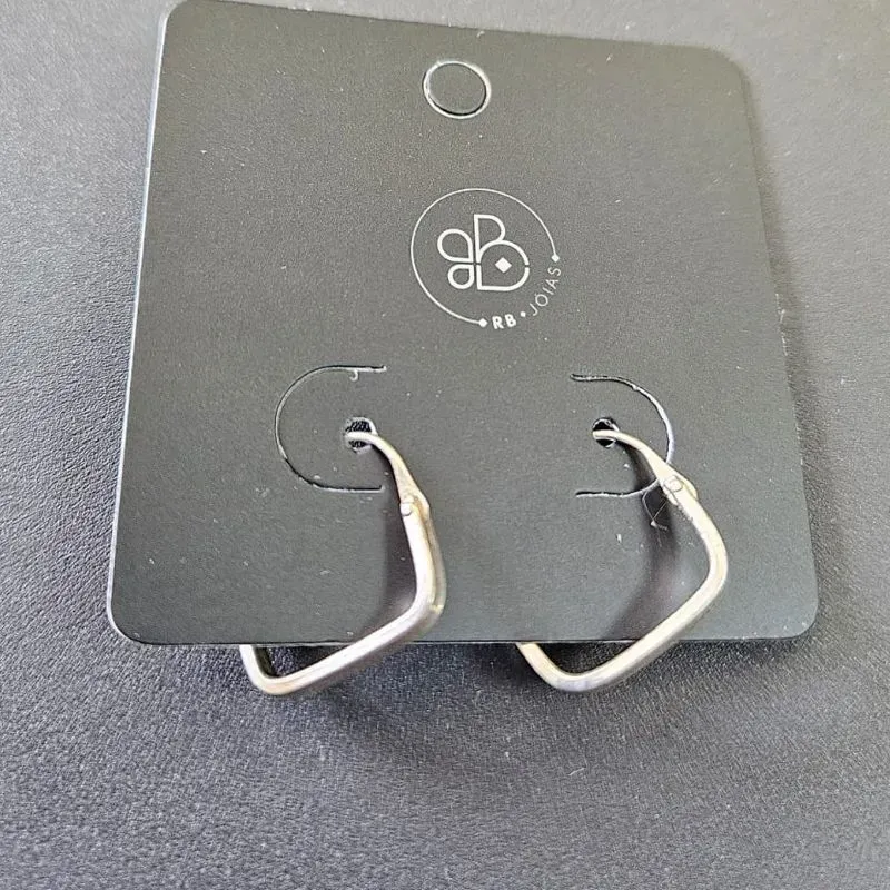ARGOLA LOSANGO FIO QUADRADO 3 MM 1,5 CM
